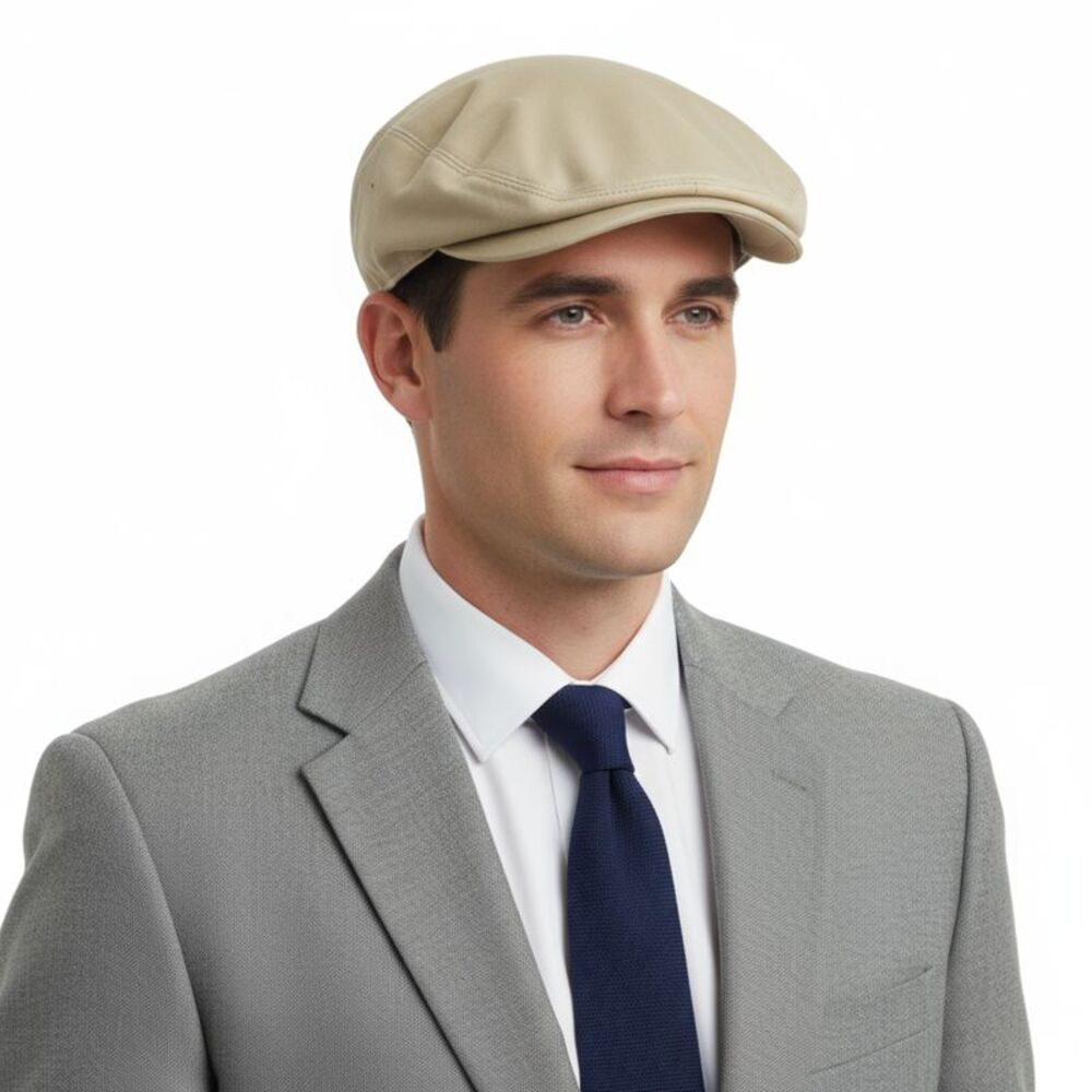 Dolce & Gabbana Beige Solid Signature Classic Flat Cap